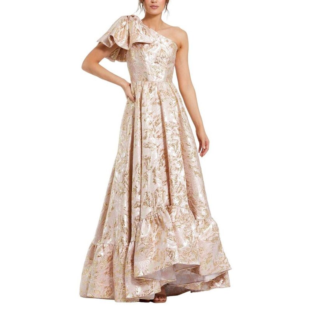 Mac Duggal Womens  Floral Brocade Low Gown